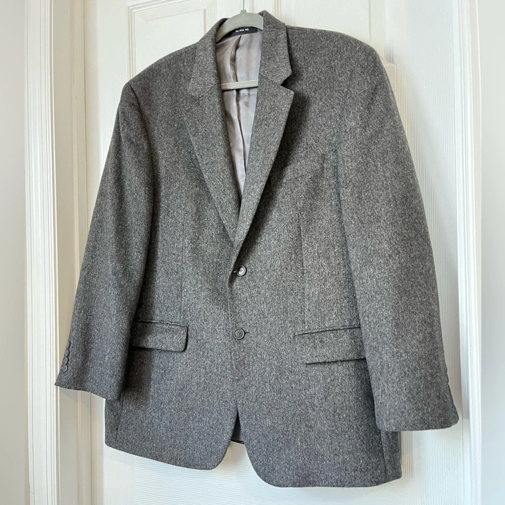 Club Room Men's Gray Camel Hair Sport Coat Blazer Size 42R
